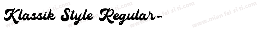 Klassik Style Regular字体转换